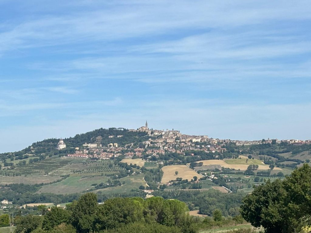 veduta di Todi in lontananza